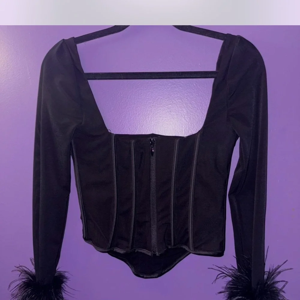House of CB ‘Stella’  Black Mesh Trimmed Corset Small US4-6 - Picture 4 of 5